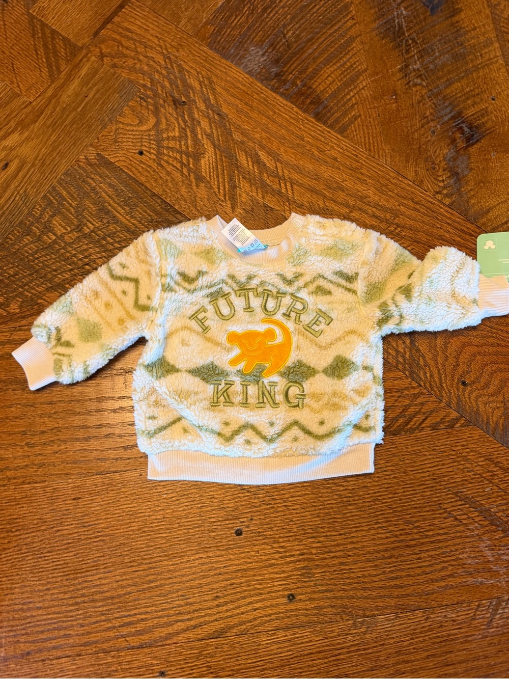 Disney Future King fuzzy Sweater Sz 3-6 months